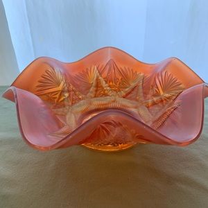 Carnival glass bowl